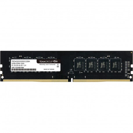 Memoria RAM DDR4 32GB DIMM Team Group 3200 Mhz PC4-25600 CL22 288 Pin