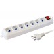 Ciabatta Elettrica Multipresa 7 Prese Spina Schuko 10/16A Bipasso Con Interruttore Techly IUPS-PCP-7L