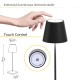 Lampada led ricaricabile da tavolo per casa ufficio ristoranti dimmerabile alta qualità nera