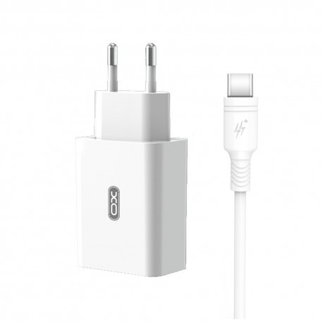 Presa Spina Caricabatterie uscita USB + Cavo Type - C PD 18w QC 3.0 Ricarica Rapida  L36