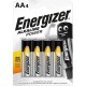 4 Batterie AA Stilo Energizer Alkaline Power LR6 1.5V