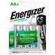 4 Batterie AA Stilo Ricaricabili Energizer Extreme Recharge HR06 1.2V