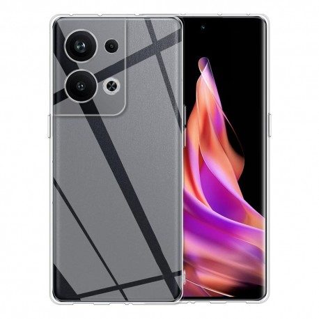 Cover Morbida per Oppo Reno 9 - 9 Pro Serie ULTRASOFT Stileitaliano in silicone TPU sottile Trasparente
