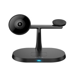 Caricabatterie WIRELESS Universale Maxlife MXWC-03 3in1 wireless charger 15W black compatibile iPhone Samsung Huawei