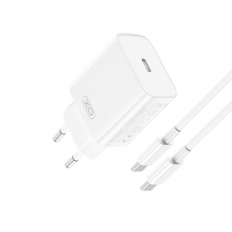 Presa Spina Caricabatterie XO wall charger CE15 PD 320W 1x USB-C Ricarica Rapida iPhone Universale bianca