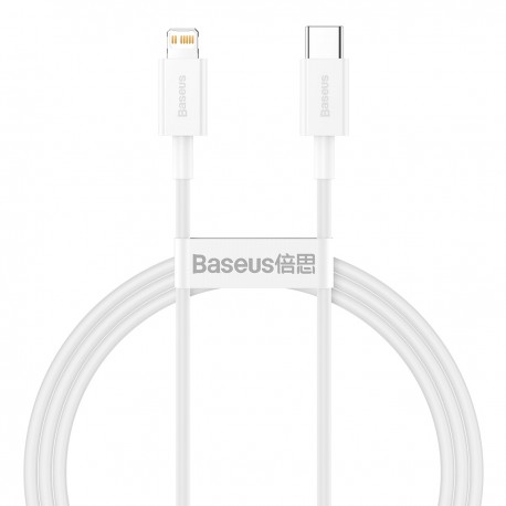 Cavo per Apple IPHONE 13 12 da Type-C a Lightning  Ricarica Rapida PD 20W 1 metro Baesus Bianco
