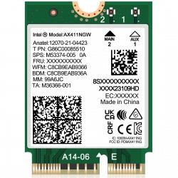Intel AX1690i Scheda M.2 Adattatore di Rete Wireless Wi-Fi 6E Bluetooth (per notebook)