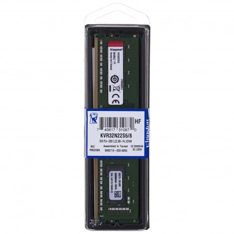 Kingston Memoria RAM DDR4 8GB DIMM 3200 Mhz KVR32N22S6/8
