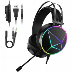 Noua Reaper Cuffie Gaming Usb Jack 3.5mm Stereo Headset con Microfono