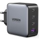 UGREEN Caricatore USB 100W GaN Nexode, 3 x USB Type-C, 1 x USB3, Black 40747