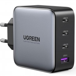 UGREEN Caricatore USB 100W GaN Nexode, 3 x USB Type-C, 1 x USB3, Black 40747