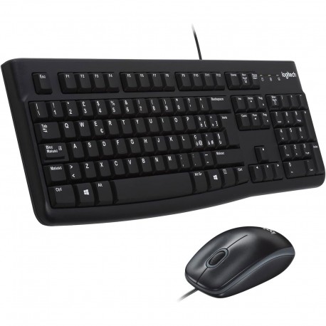 Kit Tastiera Mouse USB Logitech MK120 Nero Layout Italiano