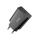Baseus CCFS-SN01 Mini Quick Charger Caricatore Alimentatore Da Rete USB-C 20W 3A Nero