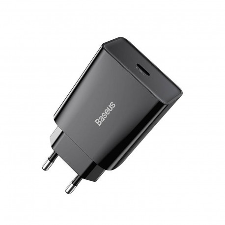 Baseus CCFS-SN01 Mini Quick Charger Caricatore Alimentatore Da Rete USB-C 20W 3A Nero