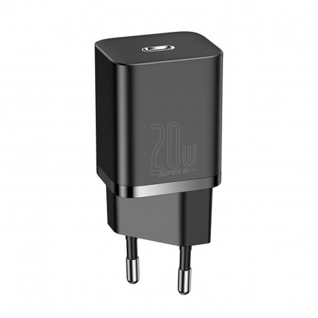 Baseus CCSUP-B01 Super Si Quick Charger Caricatore Alimentatore da Rete USB-C 20W Nero