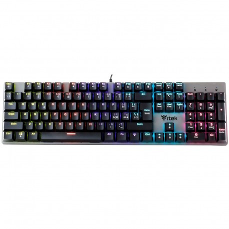 ITEK Tastiera Gaming USB X10 Meccanica Switch Blu 104 tasti Rainbow LED con 12 modalità
