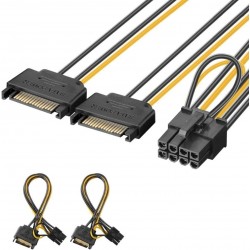 Cavo Alimentazione da SATA a 8 pin PCI J&D SATA