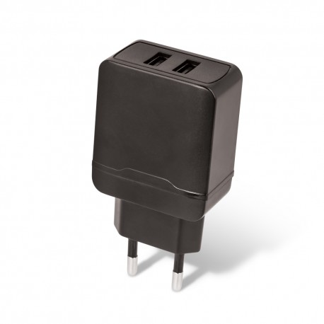 Caricabatterie da rete universale presa spina Maxlife MXTC-02 charger 2x USB 2.4A Ricarica Rapida