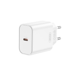 Presa Spina Caricabatterie XO wall charger CE32 PD 20W 1x USB-C Ricarica Rapida iPhone Universale bianca