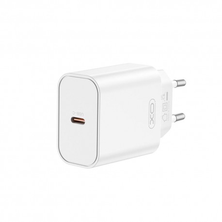 Presa Spina Caricabatterie XO wall charger CE32 PD 20W 1x USB-C Ricarica Rapida iPhone Universale bianca