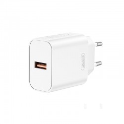 Presa Spina Caricabatterie XO wall charger CE33 QC 18W 1x USB Ricarica Rapida iPhone Universale bianca