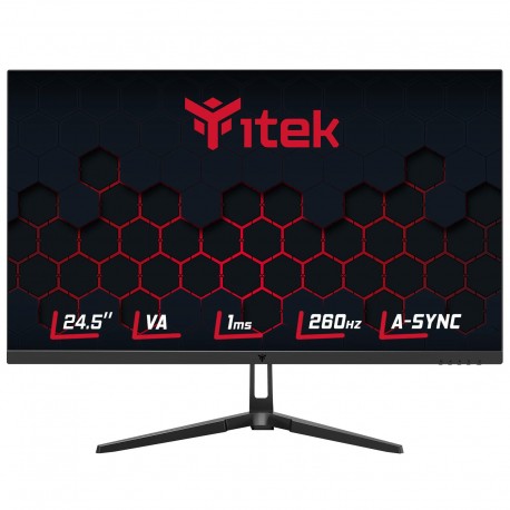 ITEK Monitor GGF 24.5", FHD 1920x1080, VA- 260Hz- 16:9- 1ms- HDMI- DP- HDR- RGB, Adaptive Sync