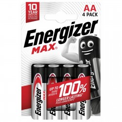 Energizer Max 4 Batterie AA Stilo LR6 1.5V