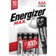 Energizer Max 4 Batterie AAA Ministilo LR03 1.5V