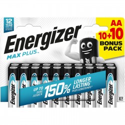 Energizer Max Plus 20 Batterie AA Stilo LR6 1.5V