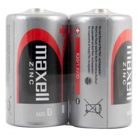 Maxell Batteria Tipo D Torcia LR20 1.5V (2 pezzi)