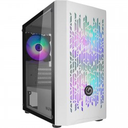 Nuwo Blitz R25 Case Micro-ATX Bianco 3 Ventole RGB Rainbow