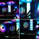 PC Computer Gaming Assemblato Intel i5-12400F Ram 32GB SSD 1TB RTX 5060 8GB GDDR7 Nero A-RGB Dissipazione a Liquido