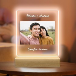 Lampada multicolore con foto personalizzata idea regalo